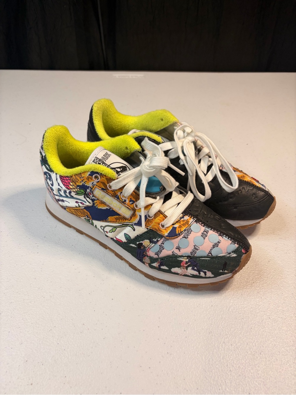 Reebok Cardi B Classic Leather Rec Park‎ Multi Color Sneakers GY0570 Mens 6